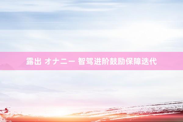 露出 オナニー 智驾进阶鼓励保障迭代