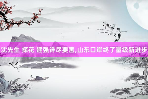 沈先生 探花 建强详尽要害，山东口岸终了量级新进步