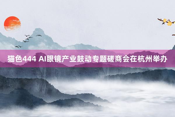 猫色444 AI眼镜产业鼓动专题磋商会在杭州举办