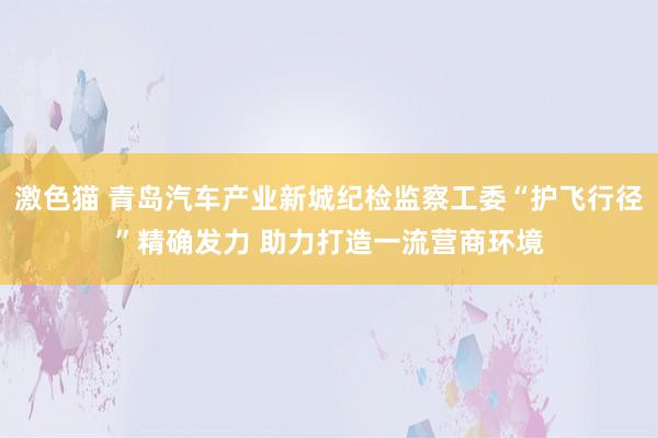 激色猫 青岛汽车产业新城纪检监察工委“护飞行径”精确发力 助力打造一流营商环境