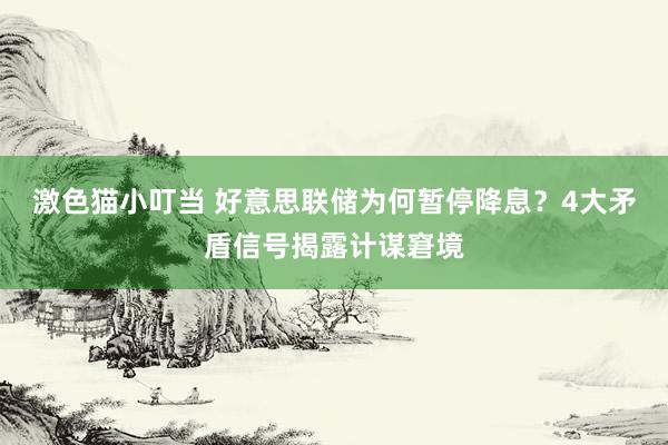 激色猫小叮当 好意思联储为何暂停降息？4大矛盾信号揭露计谋窘境