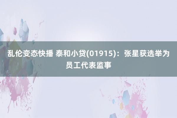 乱伦变态快播 泰和小贷(01915)：张星获选举为员工代表监事