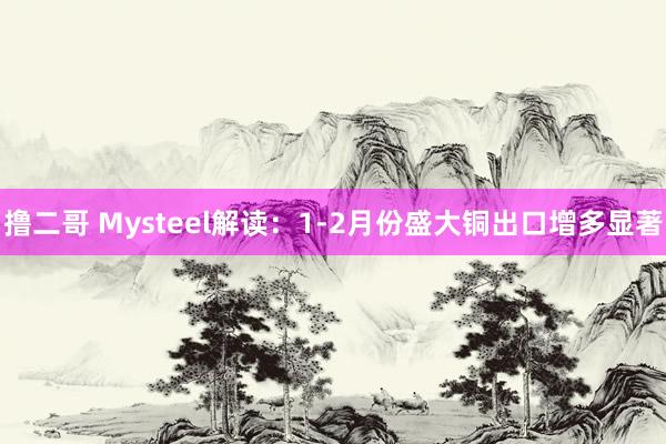 撸二哥 Mysteel解读：1-2月份盛大铜出口增多显著