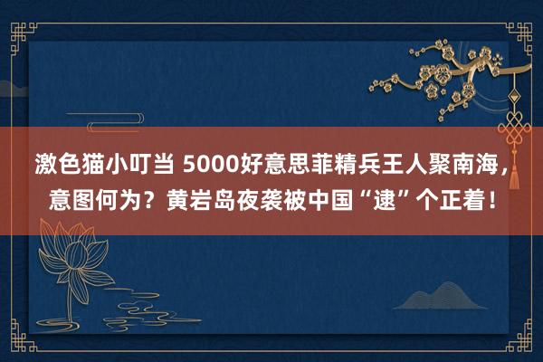 激色猫小叮当 5000好意思菲精兵王人聚南海，意图何为？黄岩岛夜袭被中国“逮”个正着！