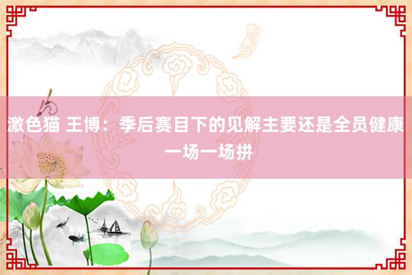 激色猫 王博：季后赛目下的见解主要还是全员健康 一场一场拼