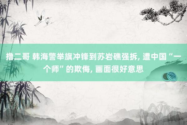 撸二哥 韩海警举旗冲锋到苏岩礁强拆， 遭中国“一个师”的欺侮， 画面很好意思