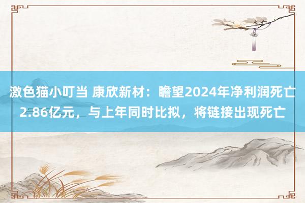 激色猫小叮当 康欣新材：瞻望2024年净利润死亡2.86亿元，与上年同时比拟，将链接出现死亡