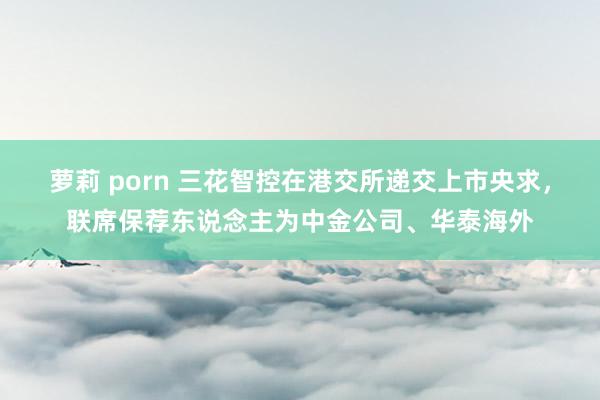 萝莉 porn 三花智控在港交所递交上市央求，联席保荐东说念主为中金公司、华泰海外