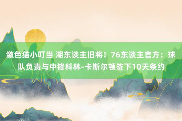 激色猫小叮当 湖东谈主旧将！76东谈主官方：球队负责与中锋科林-卡斯尔顿签下10天条约