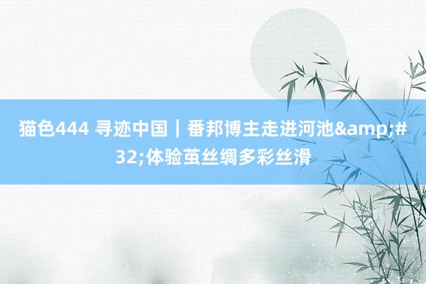 猫色444 寻迹中国｜番邦博主走进河池&#32;体验茧丝绸多彩丝滑