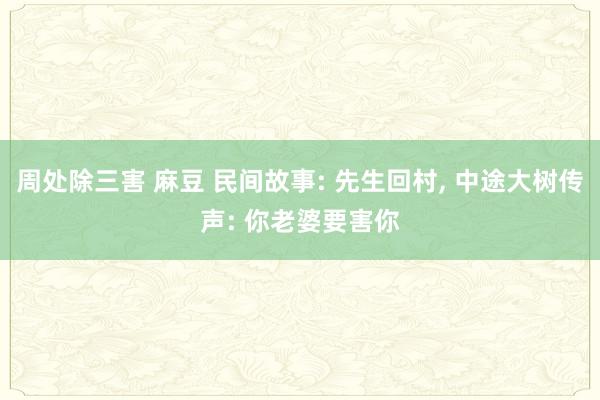 周处除三害 麻豆 民间故事: 先生回村， 中途大树传声: 你老婆要害你