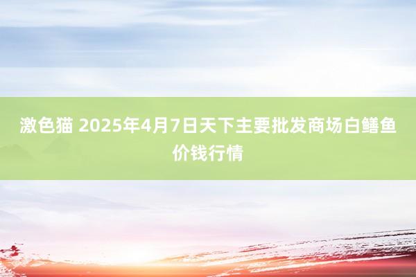 激色猫 2025年4月7日天下主要批发商场白鳝鱼价钱行情