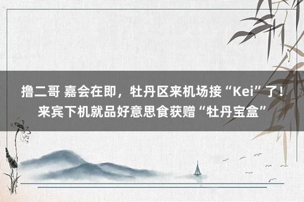 撸二哥 嘉会在即，牡丹区来机场接“Kei”了！来宾下机就品好意思食获赠“牡丹宝盒”
