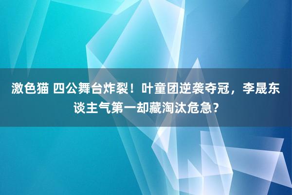 激色猫 四公舞台炸裂！叶童团逆袭夺冠，李晟东谈主气第一却藏淘汰危急？