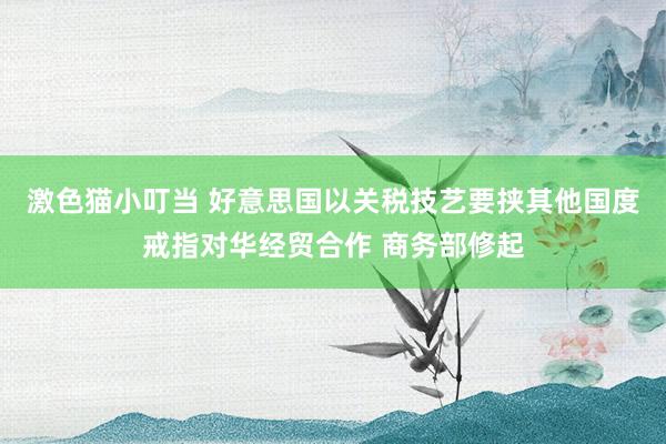 激色猫小叮当 好意思国以关税技艺要挟其他国度戒指对华经贸合作 商务部修起