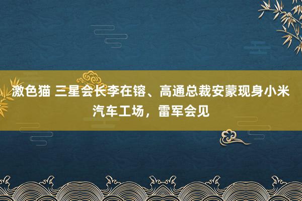 激色猫 三星会长李在镕、高通总裁安蒙现身小米汽车工场，雷军会见