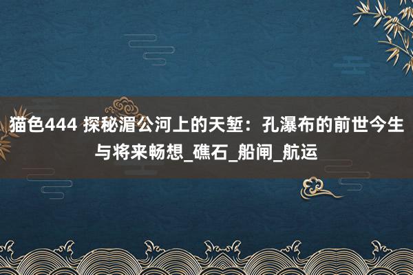 猫色444 探秘湄公河上的天堑：孔瀑布的前世今生与将来畅想_礁石_船闸_航运