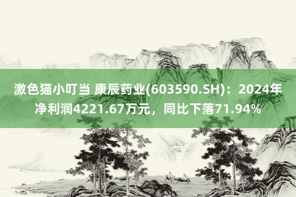 激色猫小叮当 康辰药业(603590.SH)：2024年净利润4221.67万元，同比下落71.94%
